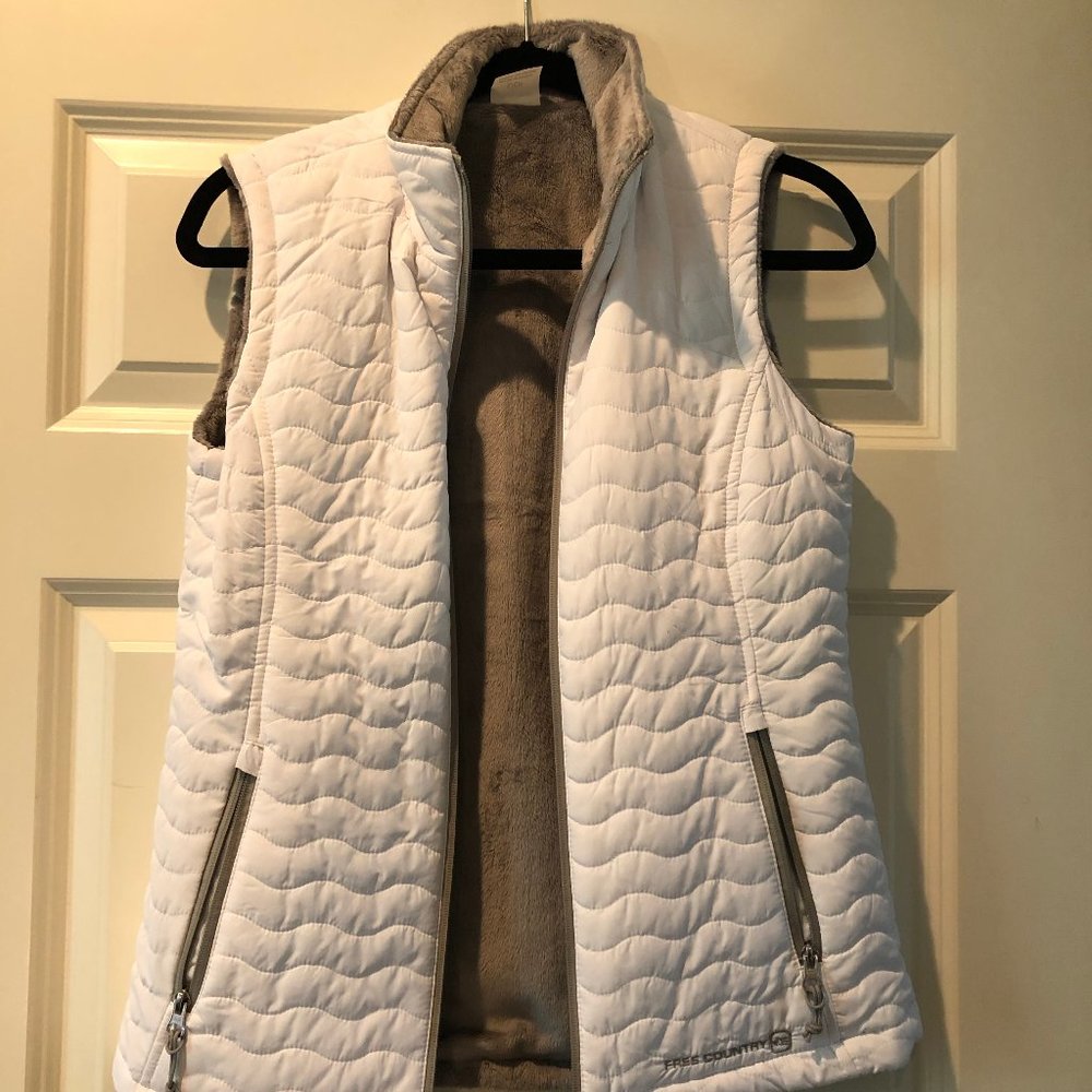 Reversible White/Grey Women's Vest
